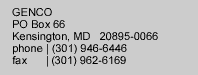 GENCO Address